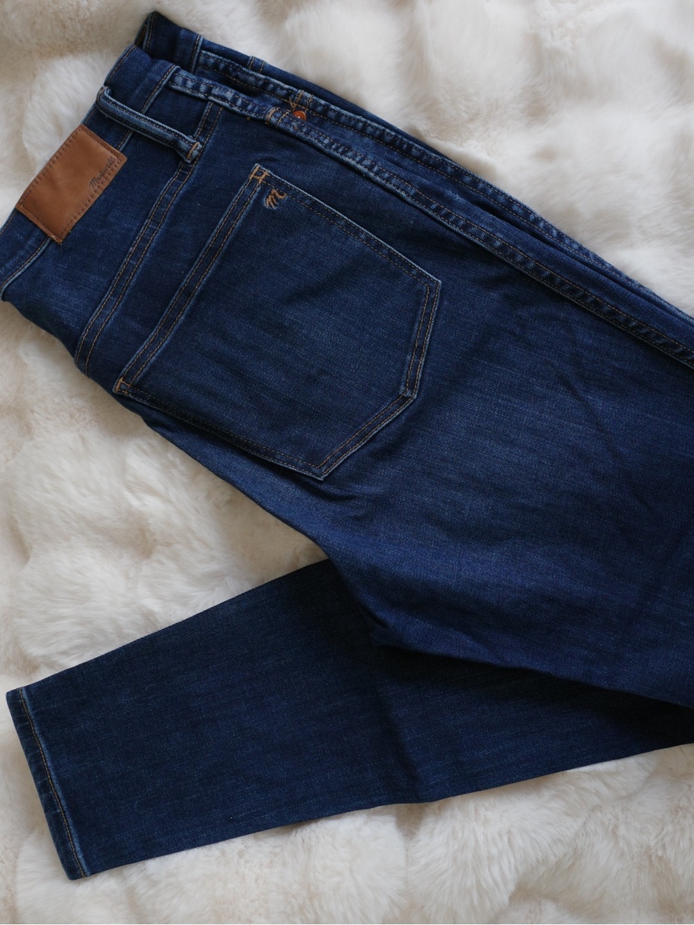 Madewell Women’s 10” High Rise Skinny Jeans Deep Blue Slim Straight Jeans